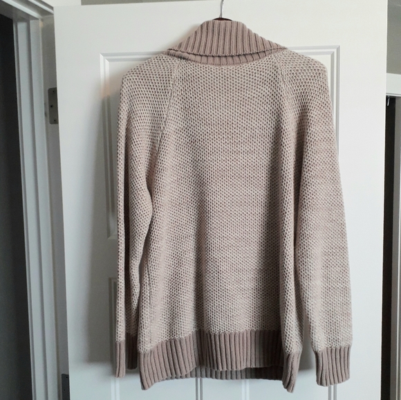 Cleo Petites Beige Cowl Neck Knit Sweater - Picture 2 of 6